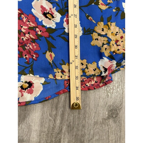 UMGEE Dress Women Size XL Blue Multi Floral Flutter Sleeve Bloomcore Boho - Picture 7 of 8